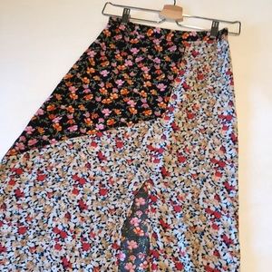 Vintage style patchwork floral skirt sz small